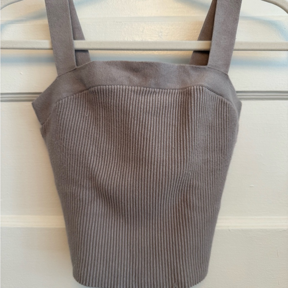 Abercrombie Gray Ribbed Tank Top